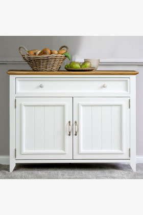 Provensálská komoda z borovicového dřeva bílá-hnědá 1